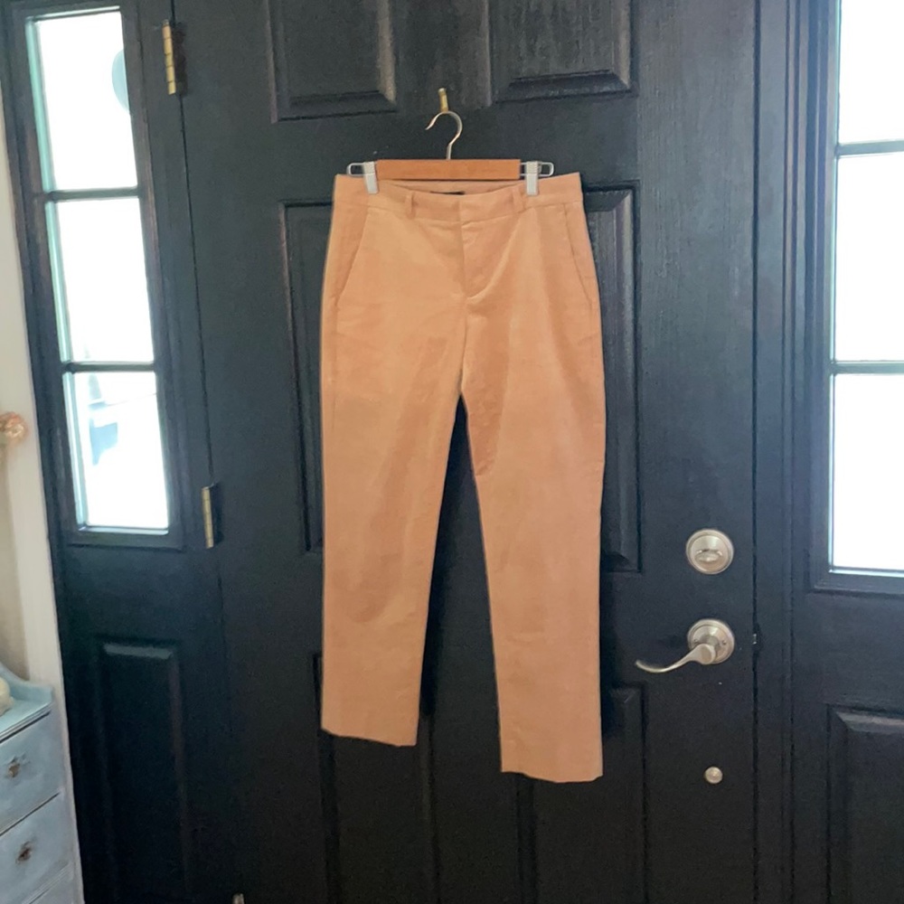 Like new corduroy, tan cropped straight pants